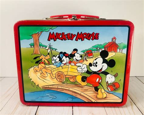 vintage mickey mouse metal lunch box|mickey mouse lunch box vintage.